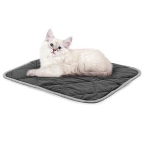 개와 고양이를 위한 NWK 셀프 워밍 온열 반려동물 매트, 체온 반사 고양이 침대 세탁 가능, 소파 & 상자 케넬 카시트용 (옵시디언 블랙, 소형 (20'' X 16'' 0.4'')