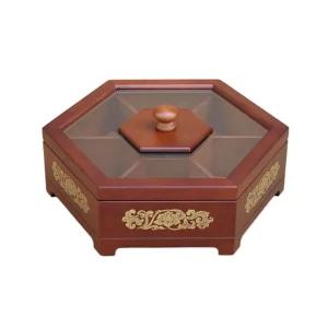 구절판 트레이 접시 나무격자 간식 케이스 칸막이