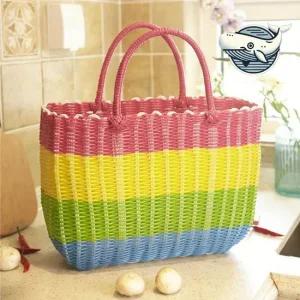 다채로운 피크닉 바구니 여행 필수품 소품 과일바구니 라탄트레이 우드트레이 시장가방