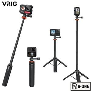VRIG TP-08 GoPro Hero 용 확장형 셀카 스틱 삼각대 12 11 10 9 8 7 6 5 4 Insta360 X3 One R Osmo 액션 카