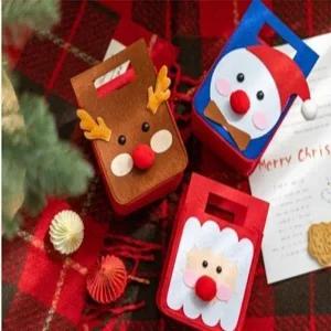 홍대온니-성탄절 선물 가방 크리스마스 부직포 구디백 간식선물 어린이집 선물상자 유치원 단체  선물