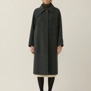 [롯데백화점]리스트 헤링본 싱글 하이넥 코트 TWHCTP82090