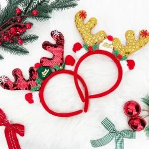 쓰러담아 크리스마스 머리띠 루돌프 산타 트리 코스튬 파티용품 파티소품 장난감