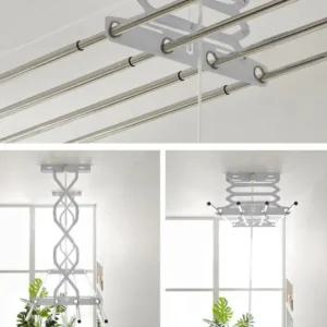 3단 슬라이드 발코니 베란다빨래걸이 빨래건조대 천장 건조대 천장빨래건조대