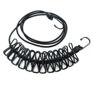 캠핑용 클립 빨래줄 드라이룸 로프 12집게 빨래말리기 이불건조 옥상빨래줄 빨랫줄