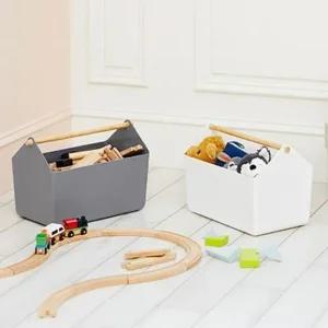 우든 핸들 바스켓_다용도 손잡이 장난감 소품정리함 다용도정리함 다용도리빙박스