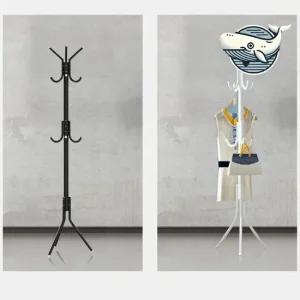 다양한 의류 수납 옷걸이 조립식 스틸 스탠드 멀티행거 블랙 혼합형 2단 무볼트