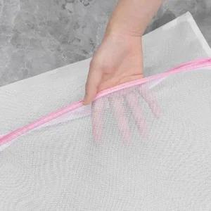 이중 빨래 망 40cmx50cm 지퍼 형 중형 세탁 사각 사각 브래지어빨래망 지퍼형 양말빨래망