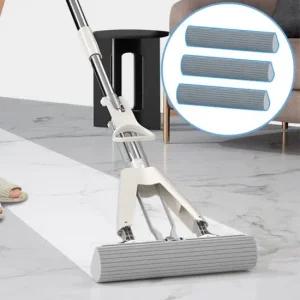 바닥청소 밀대걸레 펄프 청소기 거실 사무실 리필 2개 청소밀대 펄프 바닥청소 바닥청소기