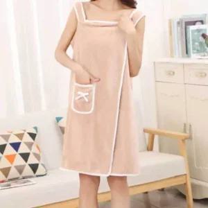 극세사 샤워 가운 형 목욕가운 베이지 샤워가운 극세사