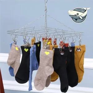 손수건 양말 빨래 집게 걸이 사각형 스텐 양말건조대 만능집게 양말걸이 손수건건조대