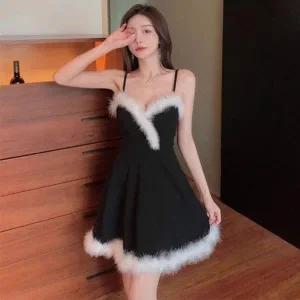 크리스마스이브 원피스 파티룩 홈파티 원피스 호캉스 크리스마스 시즌 산타 룩