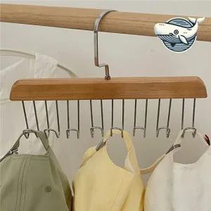 다용도 원목 옷걸이 나시와 넥타이 수납 정리대 넥타이걸이 원목옷걸이 작은옷걸이