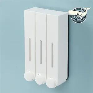 벽걸이형 욕실 수납 물비누 디스펜서 화이트 물비누 샴푸 린스 바디워시 리필액 용기