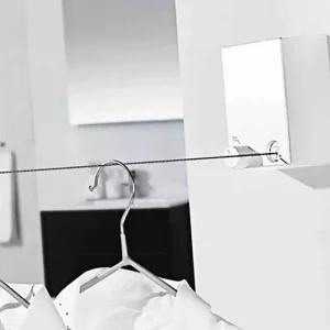 빨래 건조줄 걸이 줄 와이어 실내 베란다 화이트 빨래걸이줄 와이어실내빨래줄