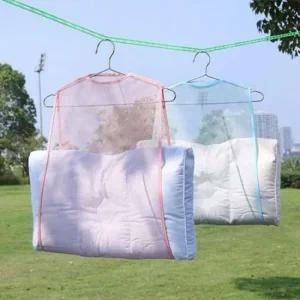 핑크 1개 빨래 그물 건조망 옷걸이형 쿠션건조 말리기 건조걸이 베개건조대 베개건조망