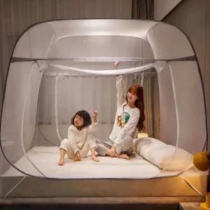 넓고 쾌적한 사각형 바닥일체형 180X200 원터치모기장 모기장텐트 사각모기장 침대모기장