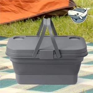 여행용 캠핑 바구니 편리한 접이식 피크닉 가방 폴딩바구니 접이식바구니 캠핑바구니