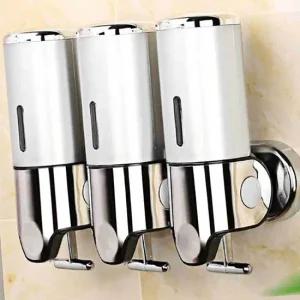 벽걸이형 디스펜서 물 비누 호텔 욕실용품 샴푸 용기 샴푸용기 세제통 물비누디스펜서3구