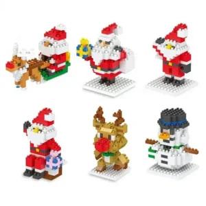 ( )탑브릭 크리스마스 나노 블럭 산타 루돌프 눈사람 2개