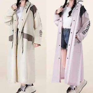 [하프클럽/]오버핏 롱 레인코트 여성 패션 우비 바람막이 점퍼