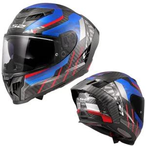 LS2 헬멧 FF807 DRAGON TRAX BLUE RED 풀페이스 헬멧 풀카본 핀락필름 스모그쉴드 포함 최상의착용감