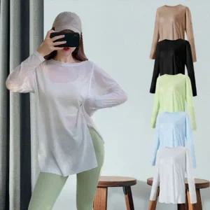 [하프클럽/]비침소재 다색머스트해브 코디레이어드 롱티 상의