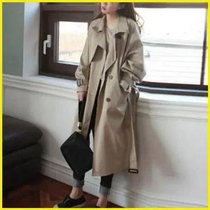 [하프클럽/]스테디 데일리룩 우먼 봄신상 심플 롱라인트렌치코트