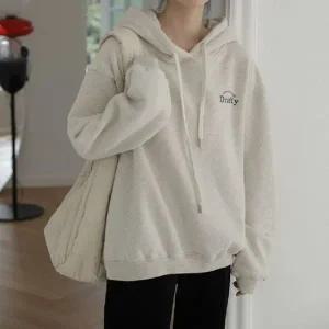 [하프클럽/]심플한 박시핏 후드탑 보아스웨트 반팔티 스탠다드