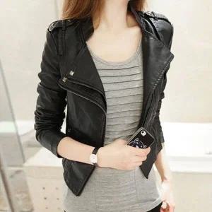 [하프클럽/]시즌 라이더자켓 여성가죽자켓래더룩 지퍼후드 스타일 점퍼 RIDE