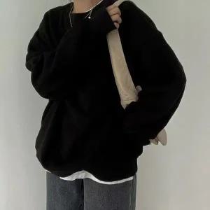 [하프클럽/]2컬러 넥라인 밑단 레이어드 느낌 긴팔티셔츠 맨투맨