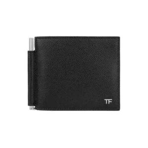 T  TF 로고 그레인 레더 폴더 머니클립 YM231-LCL081S 1N001 1488484