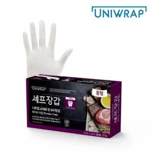 [RG59R013]유니랩 요리용 작업용 니트릴장갑 중형 화이트