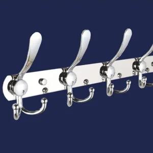 [RG21N58P]다용도벽걸이 더블후크 실버후크 소품걸이