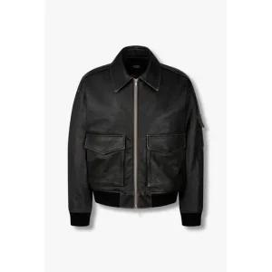 STUDIO TOMBOY MEN 투포켓 블루종 리얼레더 자켓 - 브라운