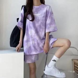 [RGK94148]여성 홈웨어 트레이닝복 반팔 반바지 세트