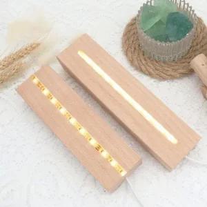 [RGK8O66P]LED 아크릴 조명 무드등 나무받침대 15cm