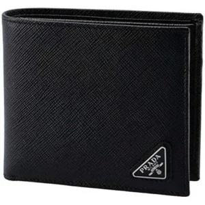 PRADA  25SS 2MO738 QHH F0002  사피아노 트라이 앵글 남성 반지갑)