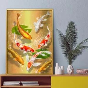 [RG26R32R]잉어 그림 액자 A2 CARP6 풍수그림 돈들어오는