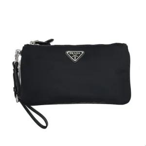 리나일론 더블 클러치 백 블랙 1MB045 2DMV F0002