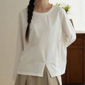 [하프클럽/] 대각선라인컷팅티셔츠 RDV720M511 빅사이즈