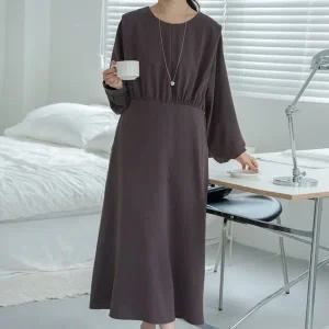 [하프클럽/] 멜로핀턱라운드원피스 RDV722M511 빅사이즈