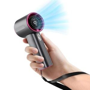 골로리스터 휴대용 선풍기, 100단 조절식 터보 미니 4000mAh 충전식 배터리, 디지털 디스플레이, 포켓 디자인, 여성 남성 여행/캠핑/야외 선물