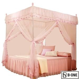 럭셔리 프린세스 포스트 침대 커튼 캐노피 그물, 모기장 침구, 3 면 오프닝