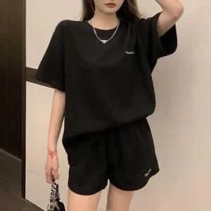 [라일리여성의류] Rly 반팔 반바지 여성 여름 츄리닝 이지 룩 투피스