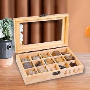 수석 장식품 화석 15칸 전시 고생물학 나무화석 소장품 천연 관상용 실험 암모나이트