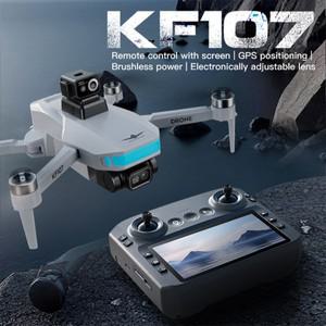 KF107 4K HD 카메라 드론 GPS 전문가용 대형 화면 브러시리스 원격 제어 접이식 RC 쿼드콥터