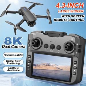 E88GT RC 드론 대형 화면 HD WIFI FPV 쿼드콥터 광각 카메라 고도 유지 접이식 UAV