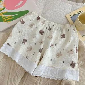 [라일리여성언더웨어] Rly 여름 여성 레이스 반바지 파자마 2컬러