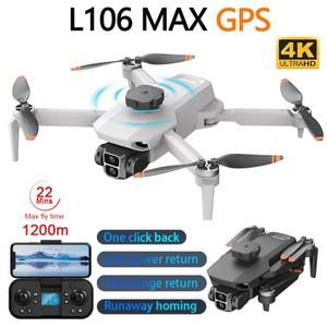 LYZRC L106 MAX GPS 드론 4K 전문가용 HD 듀얼 카메라 5G WIFI 브러시리스 모터 FPV 쿼드콥터 접이식 항공